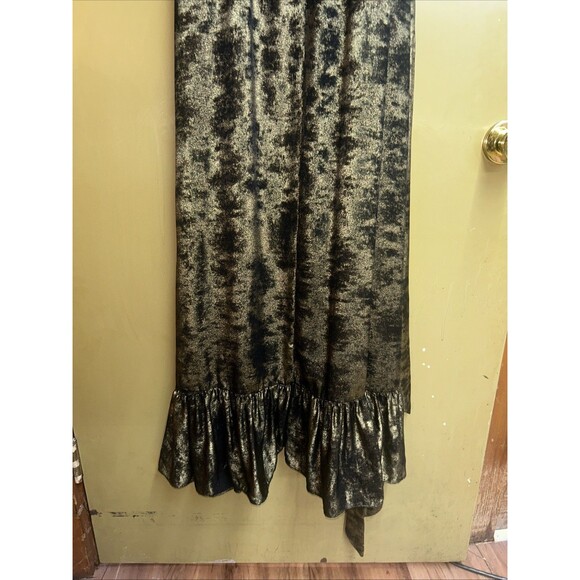 Women’s Alex Marie sleeveless, ruffled, black and gold maxi gown, Sz 6, NWT - Picture 8 of 10